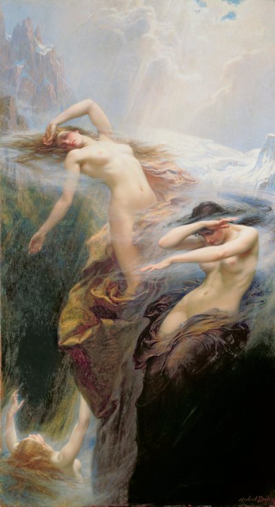 De Bergmist of, Clyties van de Mist, 1912 door Herbert James Draper